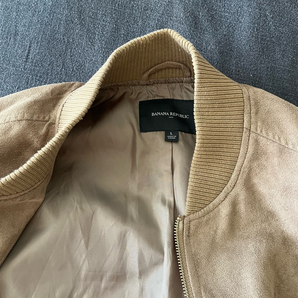 Banana Republic vegan suede bomber jacket - Picture 2 of 3